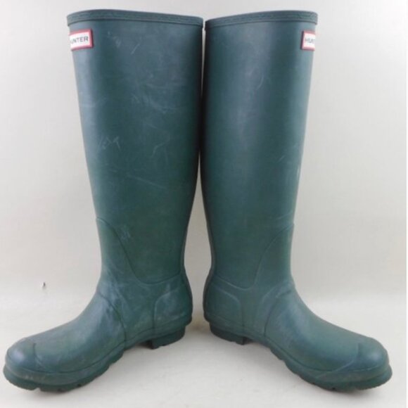 Tall Hunter rain boots ("wellies") in hunter green - Picture 1 of 6